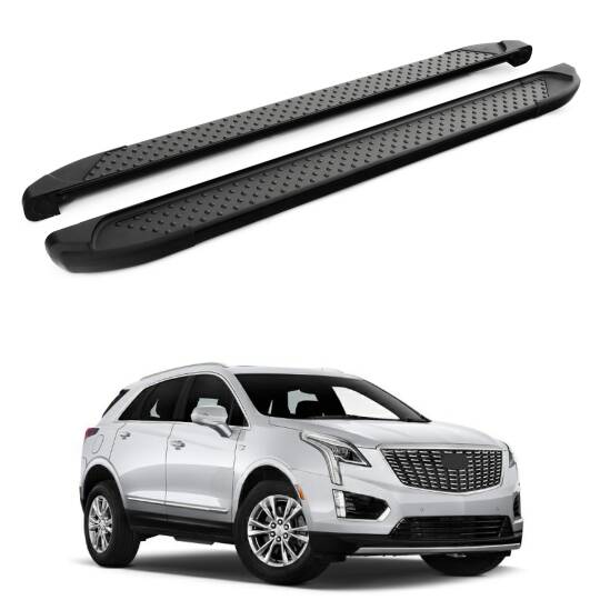 TURTLE Fits Cadillac Xt5 2016-2025 Side Step Sapphire V1 Black - 1