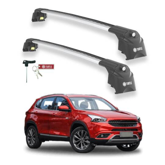 TURTLE Fits Chery Tiggo 7 2016-2019 Roof Rack Air2 Silver