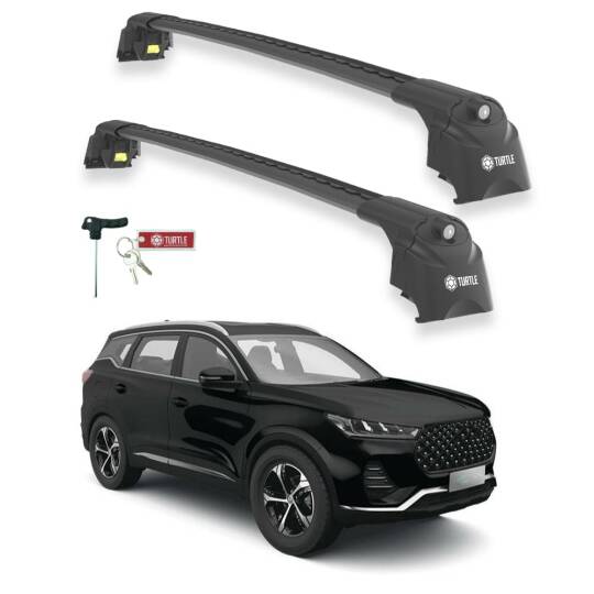 TURTLE Fits Chery Tiggo 7 Pro 2020-2024 Roof Rack Air2 Black