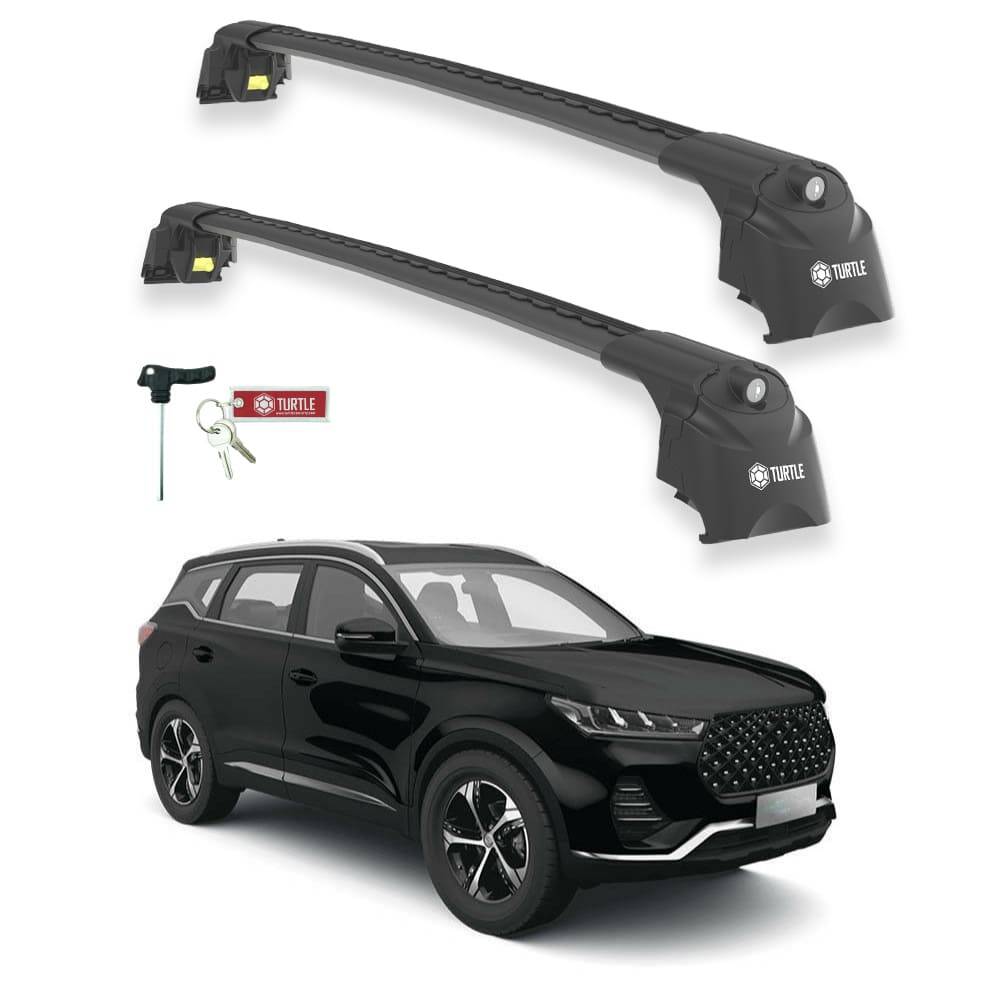 TURTLE Fits Chery Tiggo 7 Pro 2020-2024 Roof Rack Air2 Black - 1