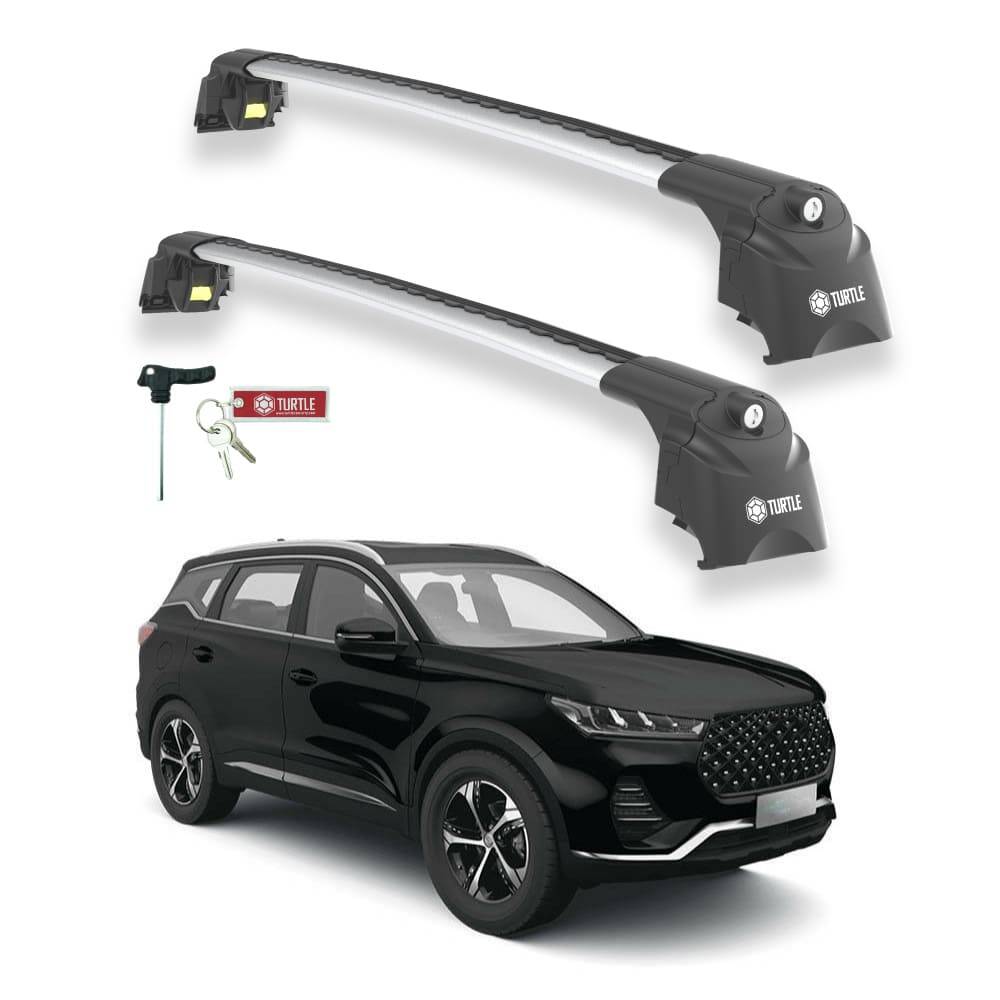 TURTLE Fits Chery Tiggo 7 Pro 2020-2024 Roof Rack Air2 Silver - 1