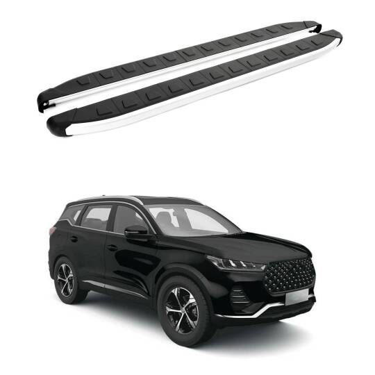 TURTLE Fits Chery Tiggo 7 Pro 2020-2024 Side Step Alyans Silver