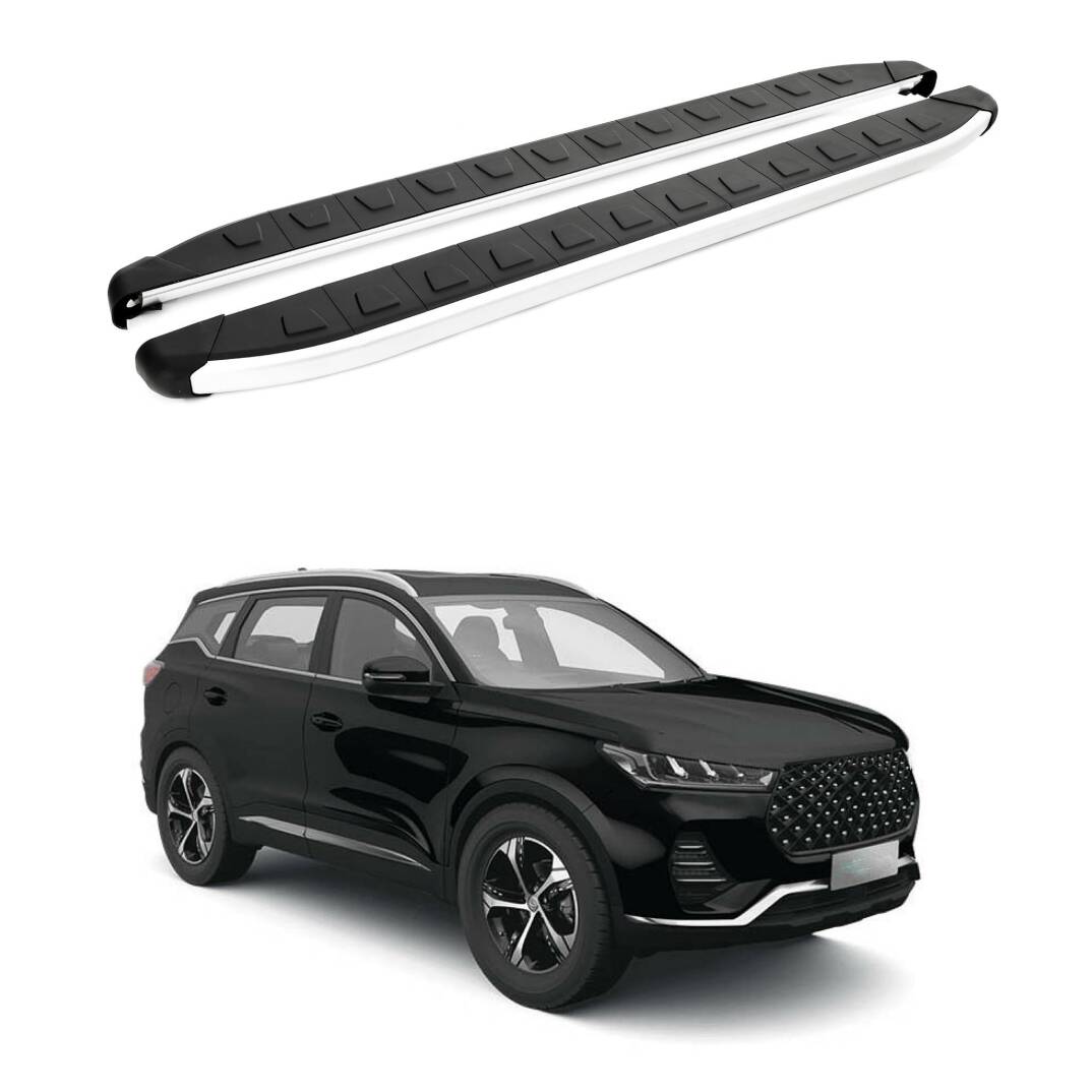 TURTLE Fits Chery Tiggo 7 Pro 2020-2024 Side Step Alyans Silver - 1