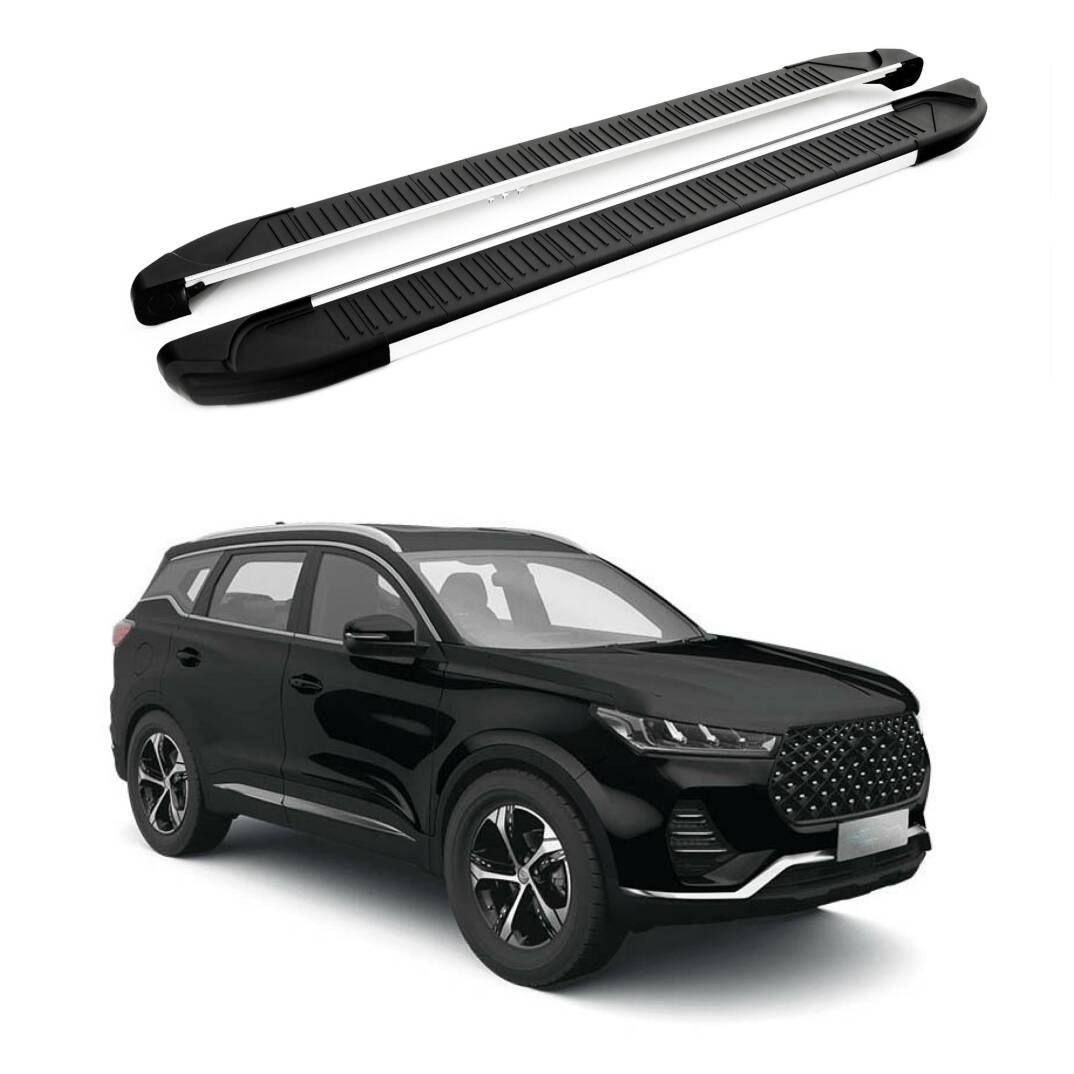 TURTLE Fits Chery Tiggo 7 Pro 2020-2024 Side Step Another Silver - 1