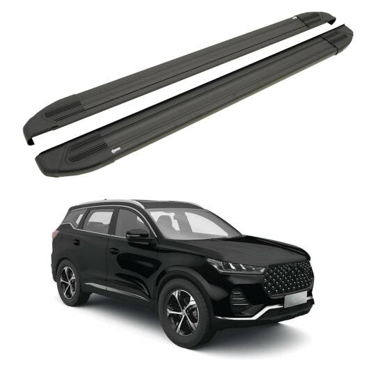 TURTLE Fits Chery Tiggo 7 Pro 2020-2024 Side Step Brillant Black