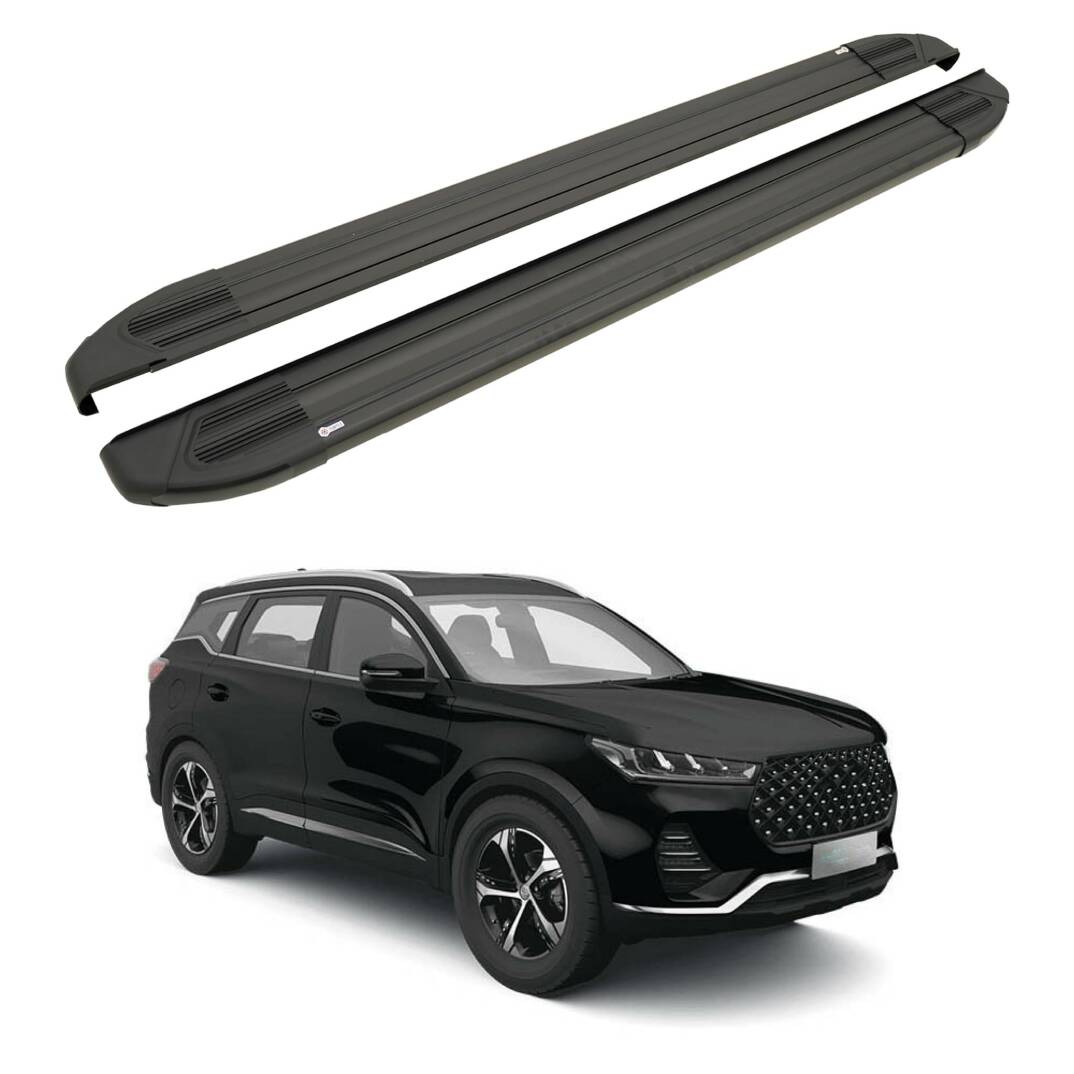 TURTLE Fits Chery Tiggo 7 Pro 2020-2024 Side Step Brillant Black - 1