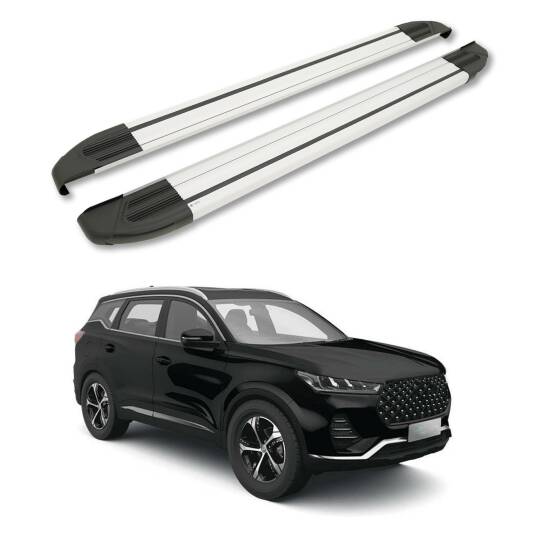 TURTLE Fits Chery Tiggo 7 Pro 2020-2024 Side Step Brillant Silver
