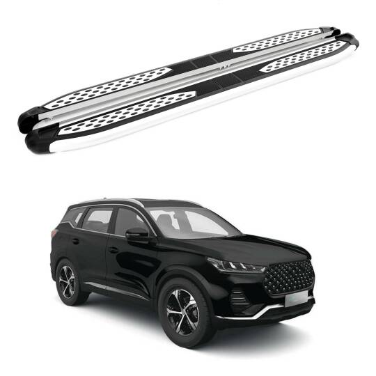 TURTLE Fits Chery Tiggo 7 Pro 2020-2024 Side Step Plus Silver