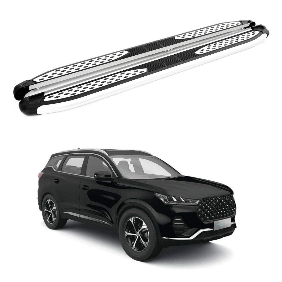 TURTLE Fits Chery Tiggo 7 Pro 2020-2024 Side Step Plus Silver - 1