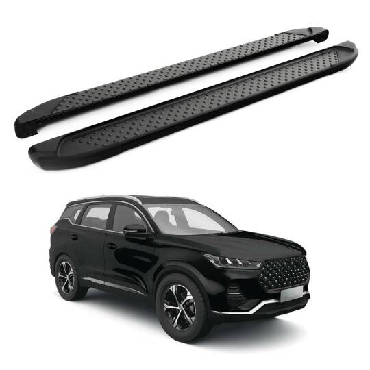 TURTLE Fits Chery Tiggo 7 Pro 2020-2024 Side Step Sapphire V1 Black