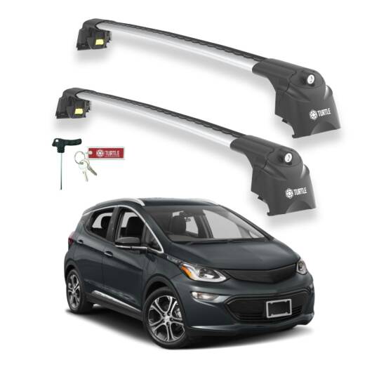 TURTLE Fits Chevrolet Bolt 2017-2023 Roof Rack Air2 Silver