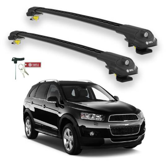 TURTLE Fits Chevrolet Captiva 2006-2018 Roof Rack Air1 Black