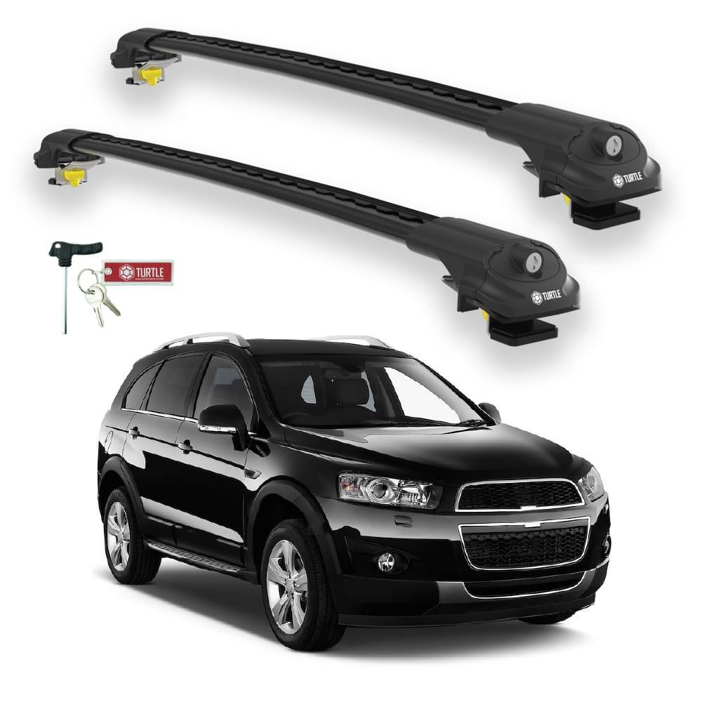 TURTLE Fits Chevrolet Captiva 2006-2018 Roof Rack Air1 Black - 1
