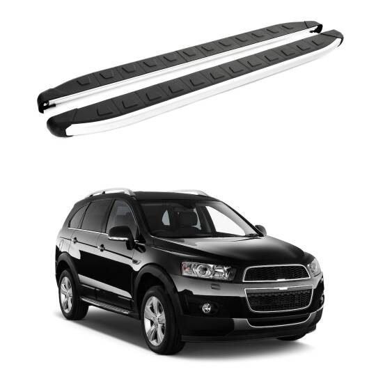 TURTLE Fits Chevrolet Captiva 2006-2018 Side Step Alyans Silver