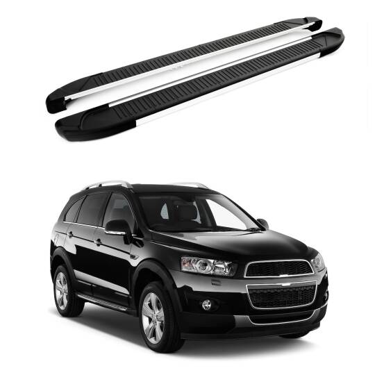 TURTLE Fits Chevrolet Captiva 2006-2018 Side Step Another Silver