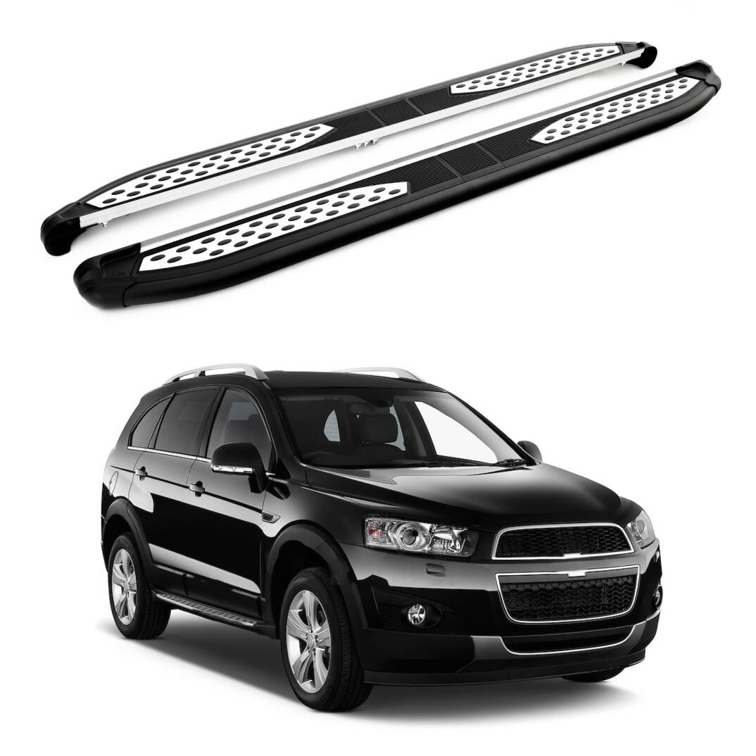 TURTLE Fits Chevrolet Captiva 2006-2018 Side Step Plus Black - 1