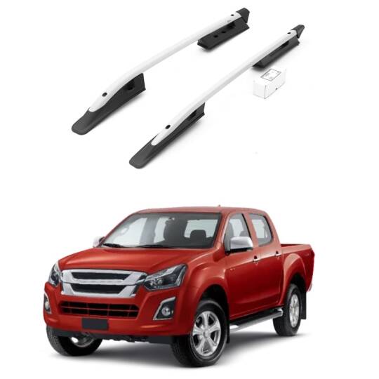 TURTLE Fits Chevrolet D-Max (Rt50) 2012-2015 Roof Rail Falcon Silver