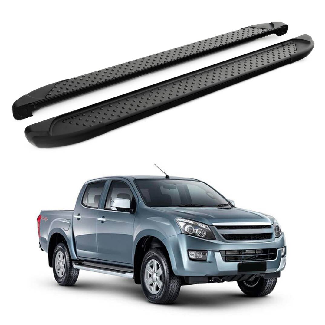 TURTLE Fits Chevrolet D-Max (Rt50) 2012-2015 Side Step Sapphire V1 Black - 1