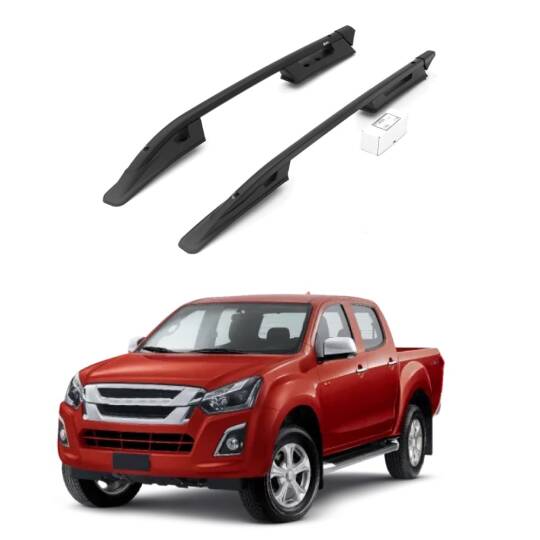 TURTLE Fits Chevrolet D-Max (Rt85) 2016-2019 Roof Rail Falcon Black