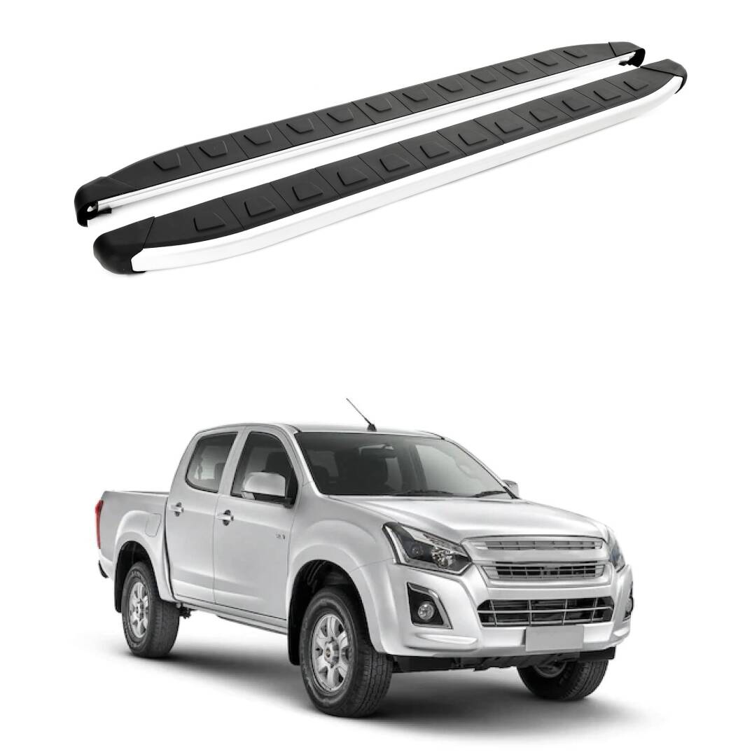 TURTLE Fits Chevrolet D-Max (Rt85) 2016-2019 Side Step Alyans Silver - 1