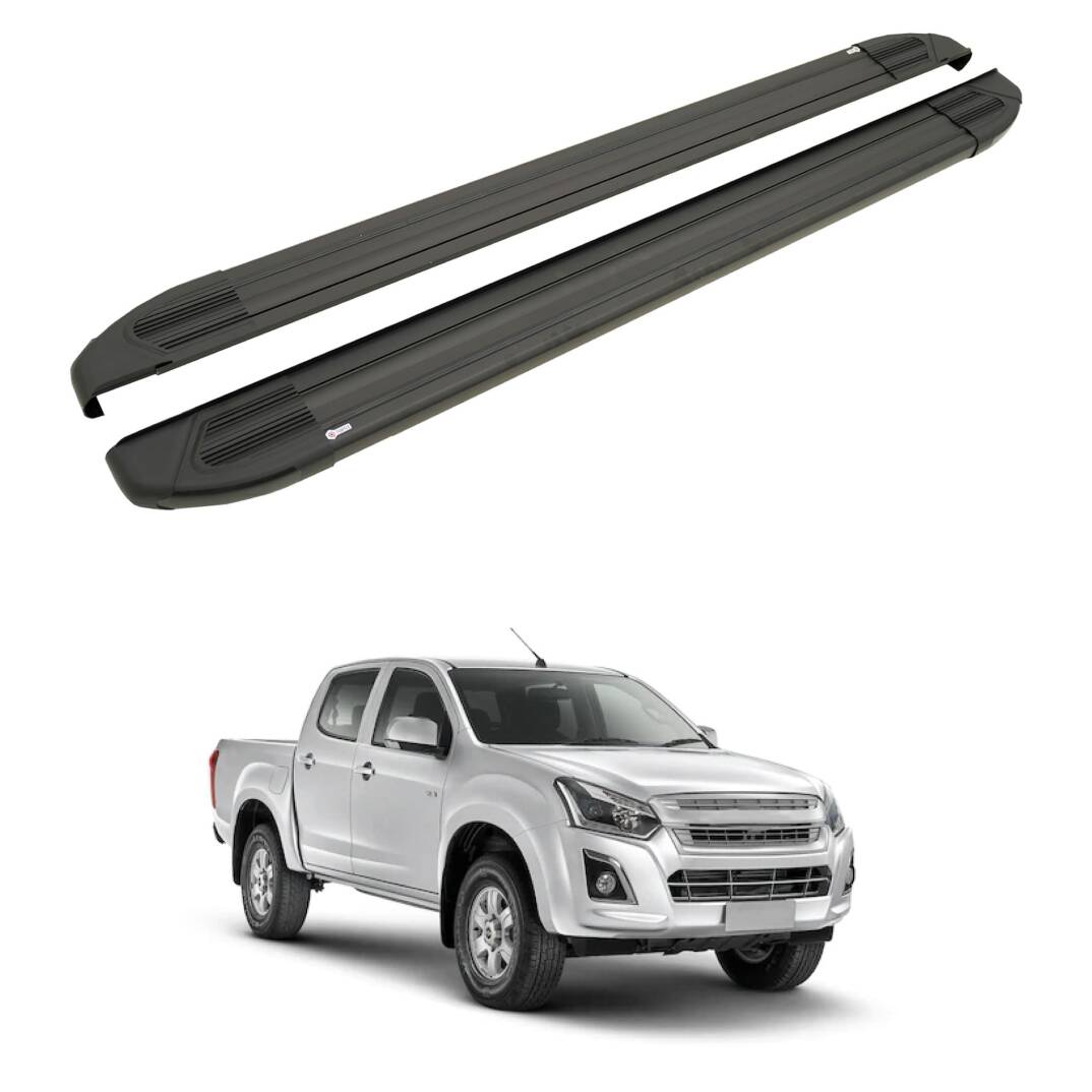 TURTLE Fits Chevrolet D-Max (Rt85) 2016-2019 Side Step Brillant Black - 1