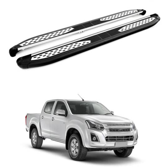 TURTLE Fits Chevrolet D-Max (Rt85) 2016-2019 Side Step Plus Black