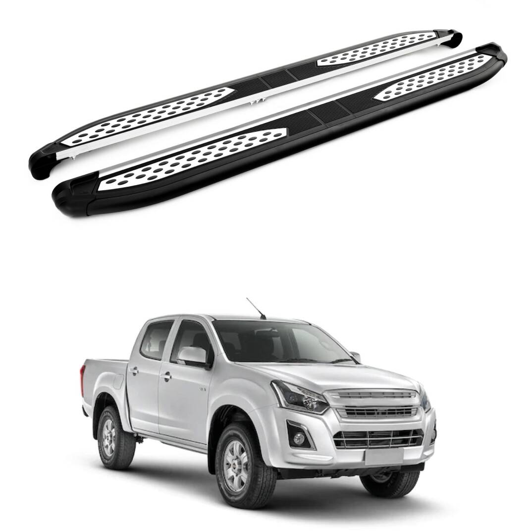 TURTLE Fits Chevrolet D-Max (Rt85) 2016-2019 Side Step Plus Black - 1