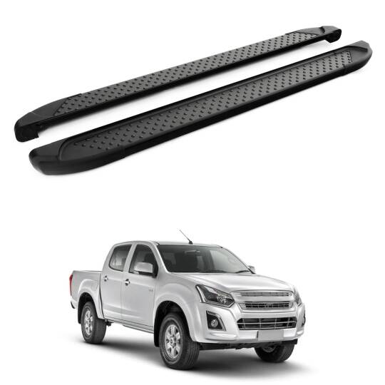 TURTLE Fits Chevrolet D-Max (Rt85) 2016-2019 Side Step Sapphire V1 Black