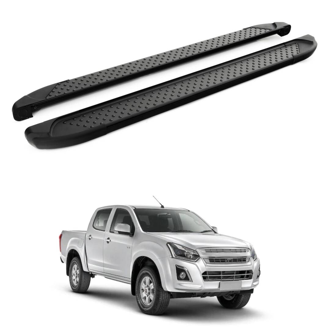 TURTLE Fits Chevrolet D-Max (Rt85) 2016-2019 Side Step Sapphire V1 Black - 1
