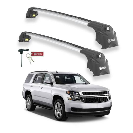 TURTLE Fits Chevrolet Tahoe (Gmtk2Uc) 2015-2020 Roof Rack Air2 Silver