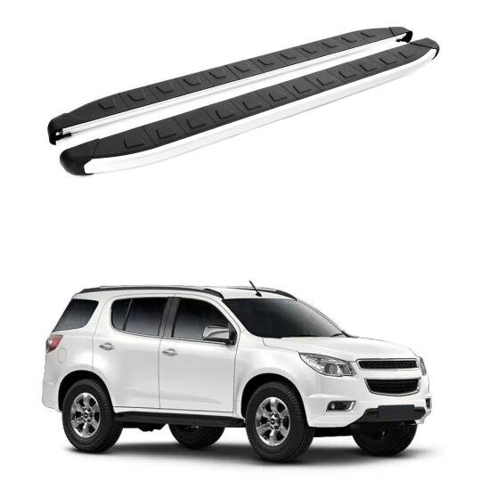 TURTLE Fits Chevrolet Trailblazer 2012-2018 Side Step Alyans Silver