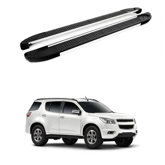 TURTLE Fits Chevrolet Trailblazer 2012-2018 Side Step Another Silver