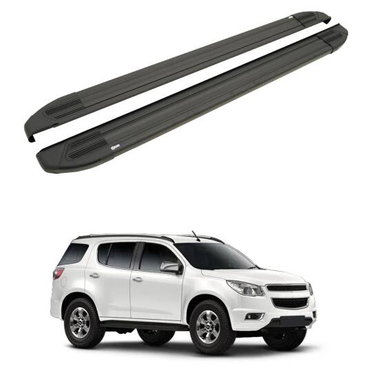 TURTLE Fits Chevrolet Trailblazer 2012-2018 Side Step Brillant Black