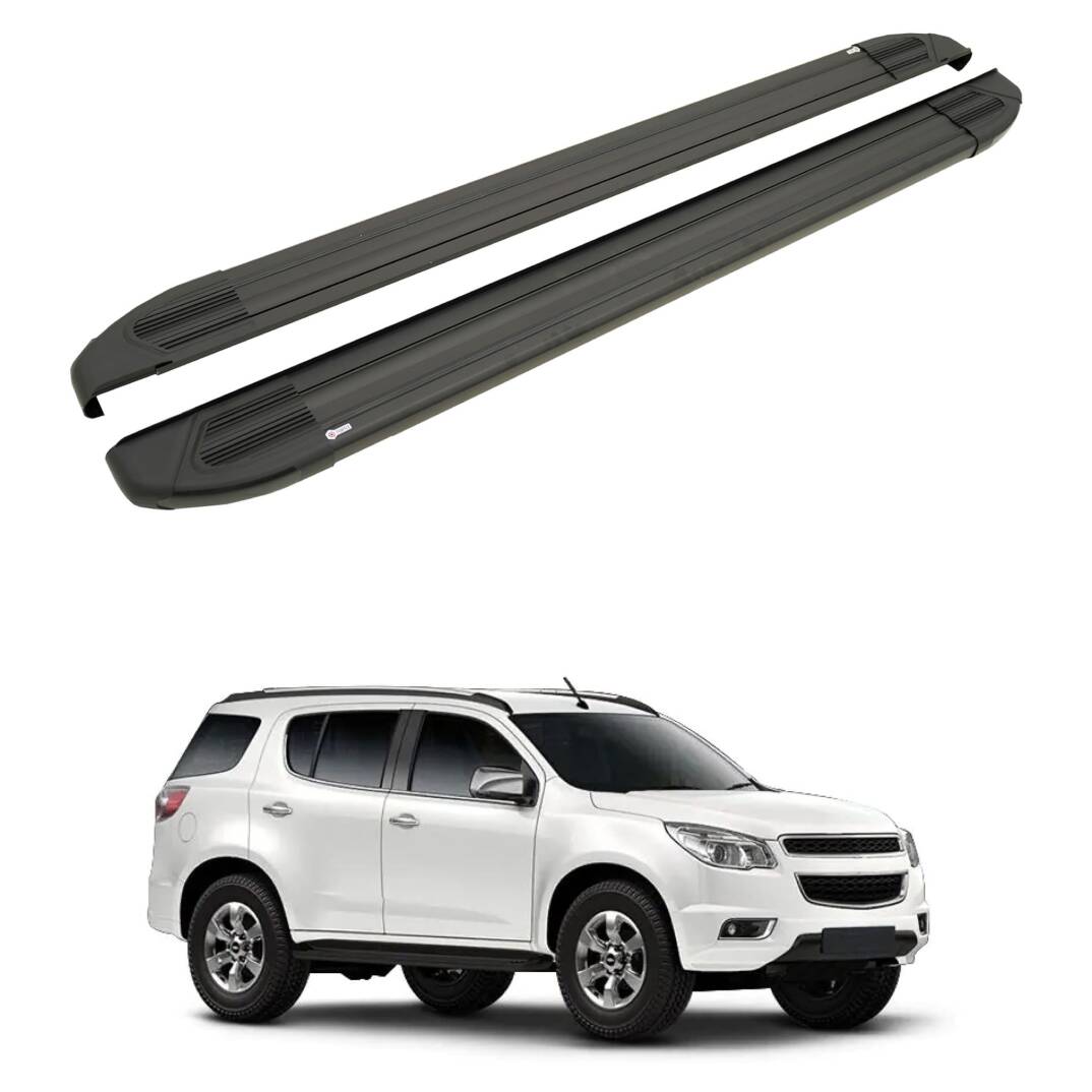 TURTLE Fits Chevrolet Trailblazer 2012-2018 Side Step Brillant Black - 1