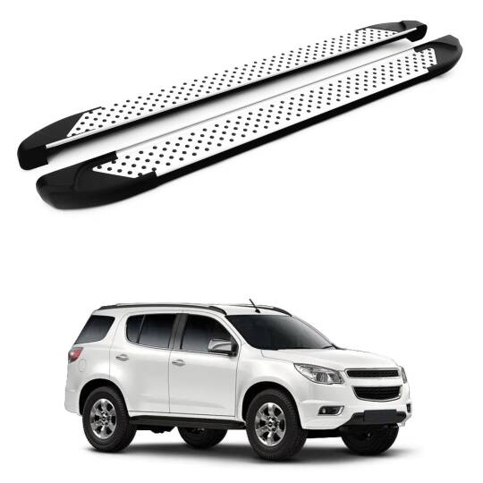 TURTLE Fits Chevrolet Trailblazer 2012-2018 Side Step Sapphire V1 Silver