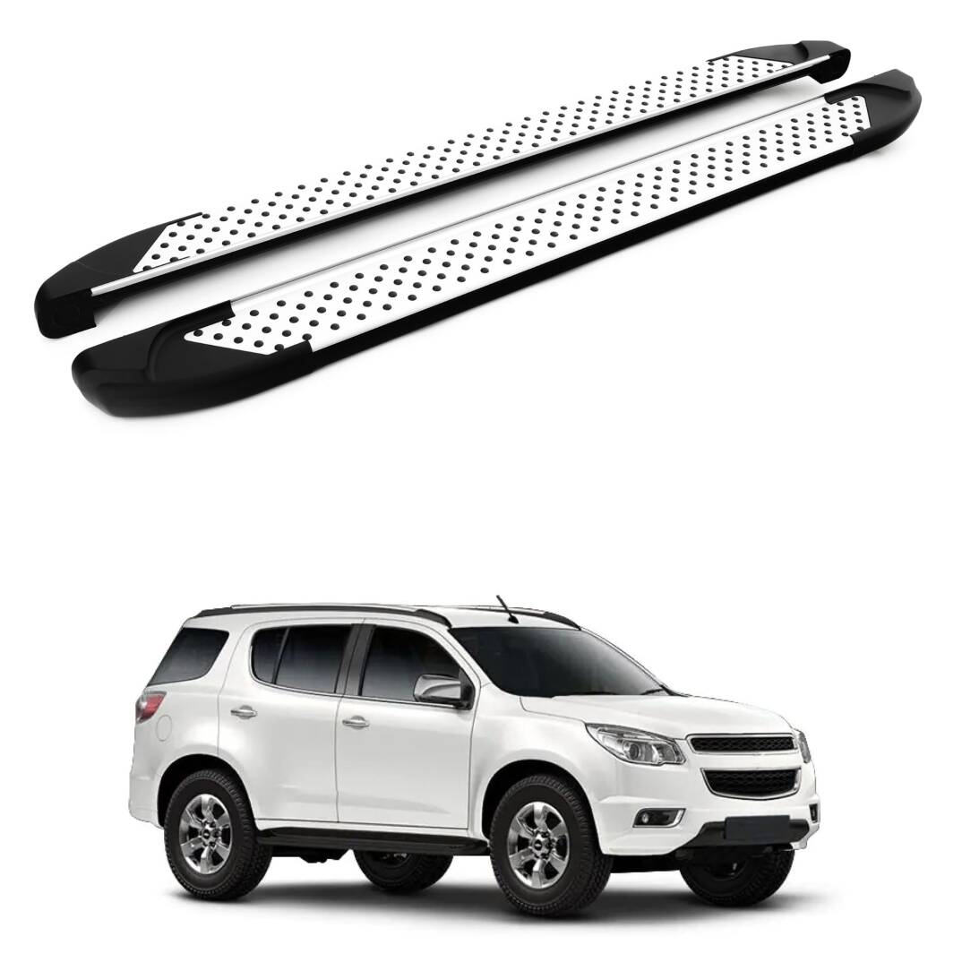 TURTLE Fits Chevrolet Trailblazer 2012-2018 Side Step Sapphire V1 Silver - 1