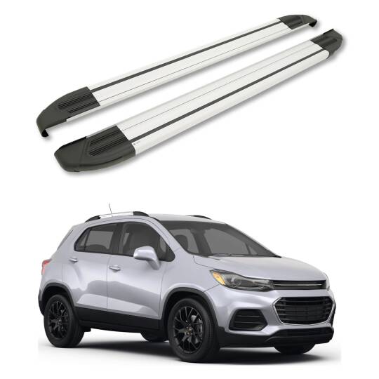 TURTLE Fits Chevrolet Trax 2013-2023 Side Step Brillant Silver