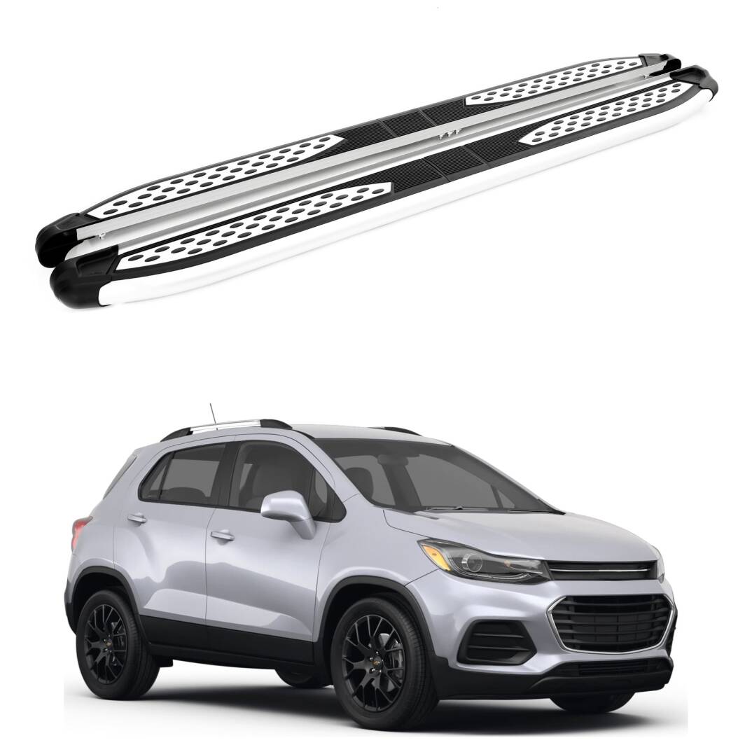 TURTLE Fits Chevrolet Trax 2013-2023 Side Step Plus Silver - 1