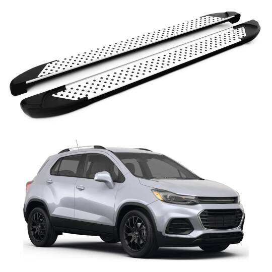 TURTLE Fits Chevrolet Trax 2013-2023 Side Step Sapphire V1 Silver