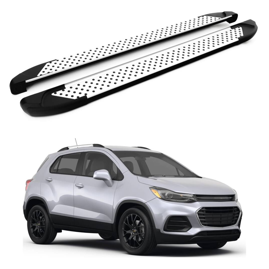 TURTLE Fits Chevrolet Trax 2013-2023 Side Step Sapphire V1 Silver - 1