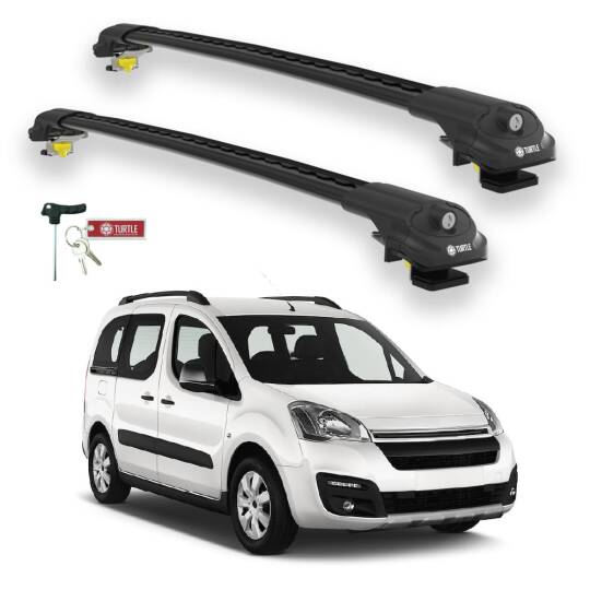 TURTLE Fits Citroen Berlingo 2008-2018 Roof Rack Air1 Black