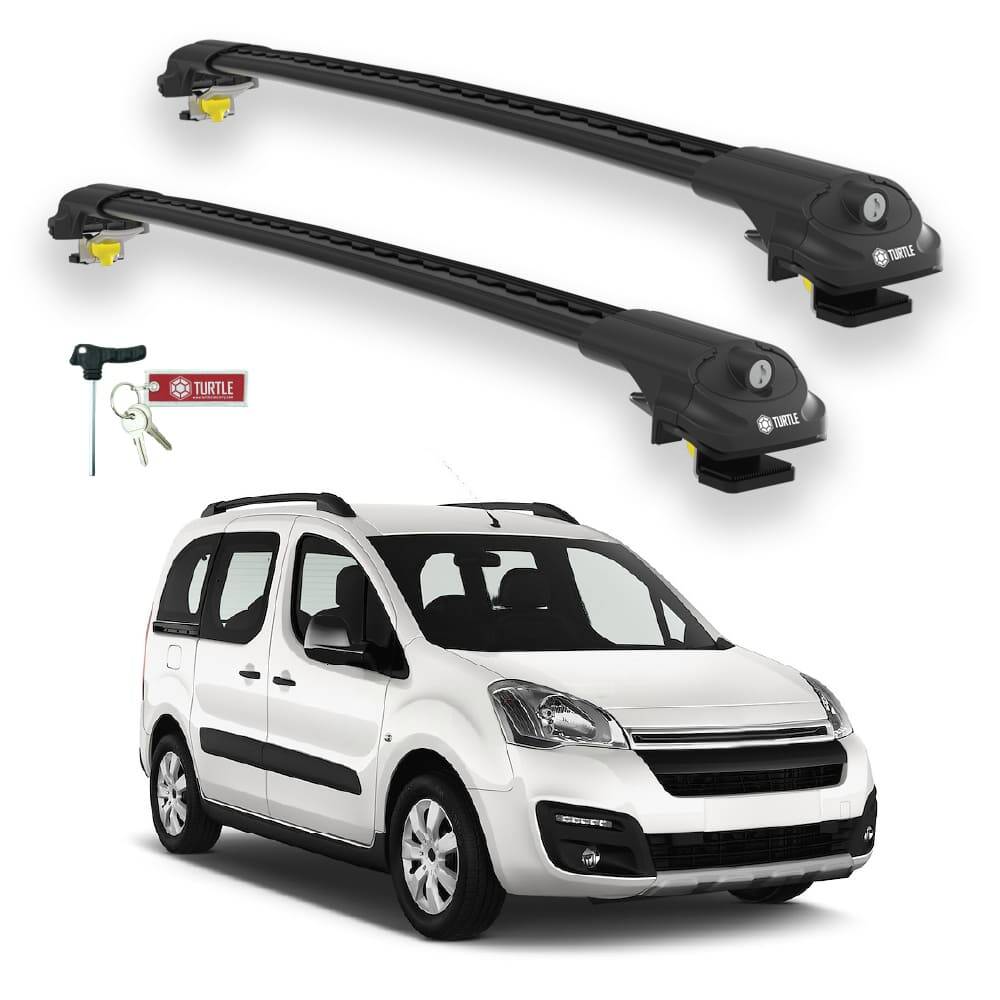 TURTLE Fits Citroen Berlingo 2008-2018 Roof Rack Air1 Black - 1