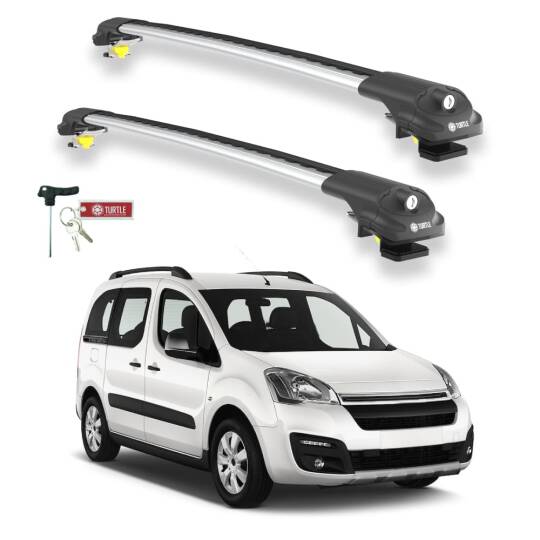TURTLE Fits Citroen Berlingo 2008-2018 Roof Rack Air1 Silver