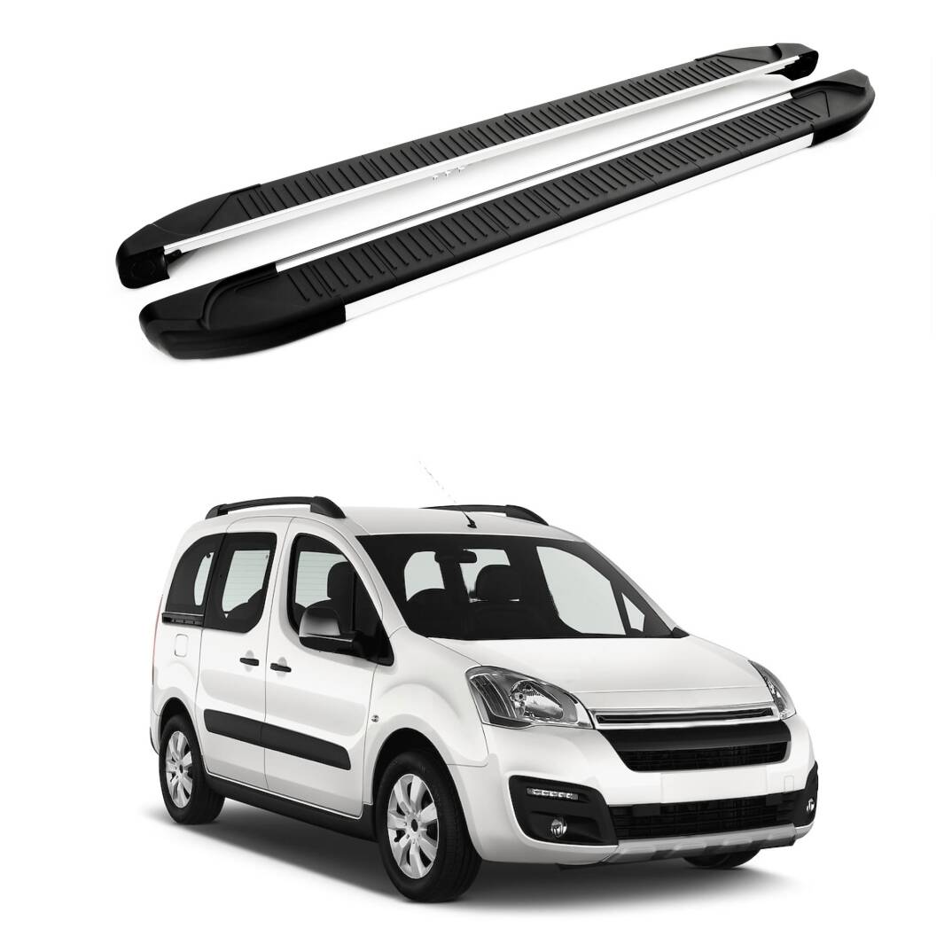 TURTLE Fits Citroen Berlingo 2008-2018 Side Step Another Silver - 1