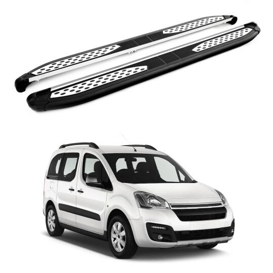 TURTLE Fits Citroen Berlingo 2008-2018 Side Step Plus Black
