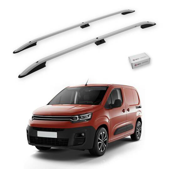 TURTLE Fits Citroen Berlingo 2019-2025 / Swb Roof Rail Crown Silver