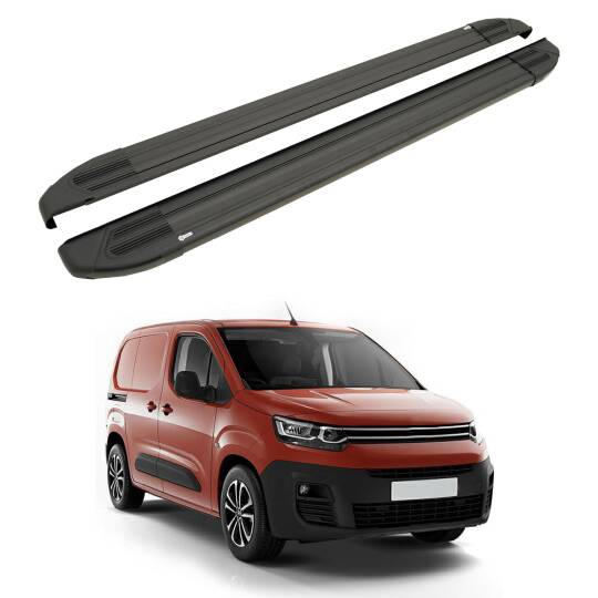 TURTLE Fits Citroen Berlingo 2019-2025 / Swb Side Step Brillant Black