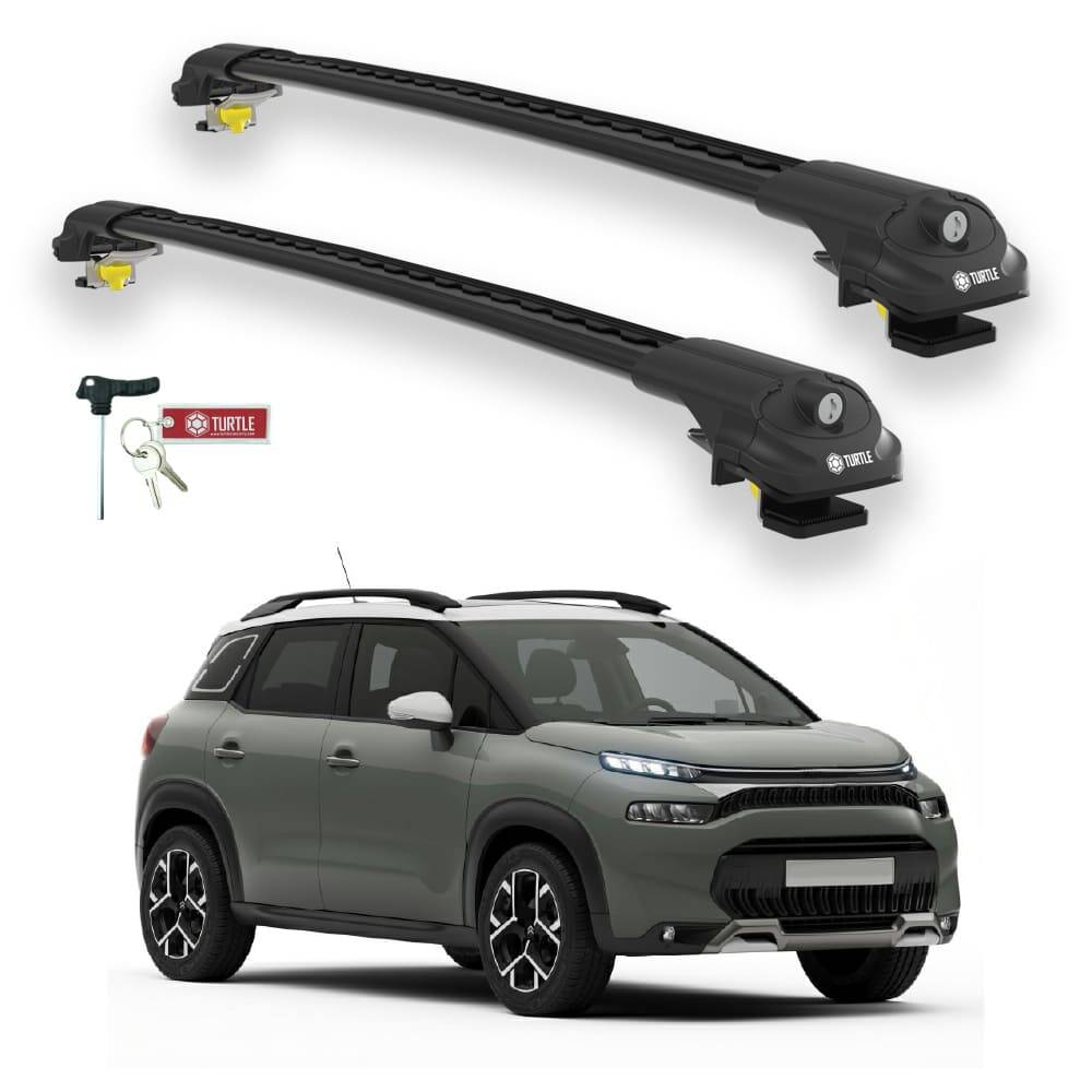 TURTLE Fits Citroen C3 Aircross (A88) 2018-2024 Roof Rack Air1 Black - 1
