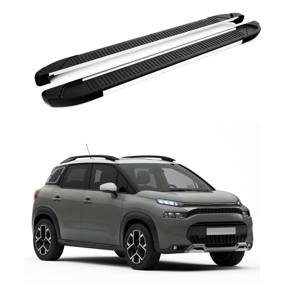 TURTLE Fits Citroen C3 Aircross (A88) 2018-2024 Side Step Another Silver - 1