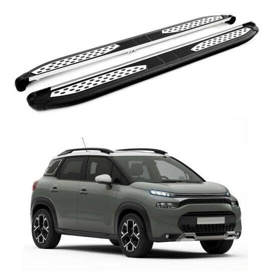 TURTLE Fits Citroen C3 Aircross (A88) 2018-2024 Side Step Plus Black